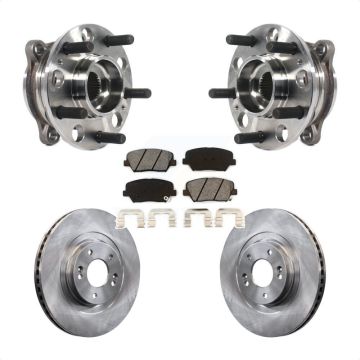 Front Hub Bearing Disc Brake Rotor Pad Kit For 2015-2016 Hyundai Santa Fe Sport 2.4L 2.0L KBB-116160