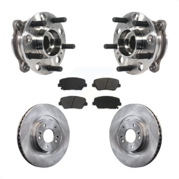 Front Hub Bearing Assembly Brake Rotor And Pad Kit For Kia Sorento Hyundai Santa Fe Sport KBB-116161