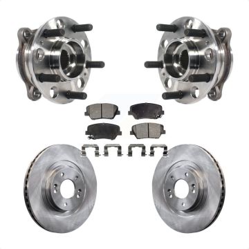 Front Hub Bearing Disc Brake Rotor Pad Kit For 2015-2016 Hyundai Santa Fe Sport 2.4L 2.0L KBB-116169