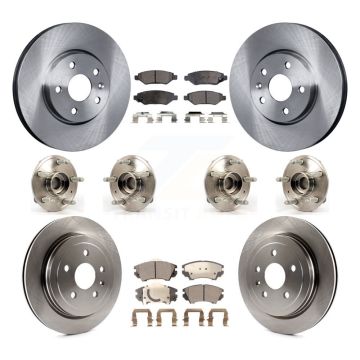 Front Rear Hub Bearing Disc Brake Rotors And Ceramic Pads Kit (10Pc) For Chevrolet Camaro KBB-116293
