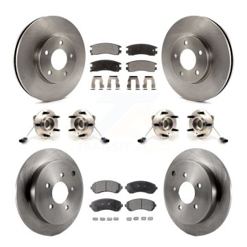 Front Rear Hub Bearing Brake Rotor & Pads Kit (10Pc) For Buick Rendezvous Pontiac Montana KBB-116297