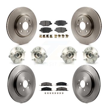 Front Rear Hub Bearing Disc Brake Rotors And Pads Kit (10Pc) For 2013 Ford Explorer Sport KBB-116309