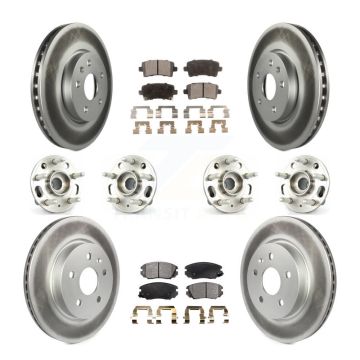 Front Rear Hub Bearing Coat Brake Rotor Pads Kit (10Pc) For Chevrolet Impala Malibu Buick KBB-116361