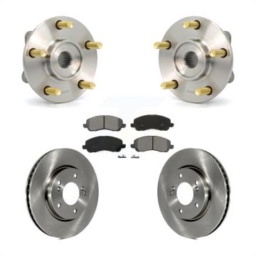 Front Hub Bearing Assembly Disc Brake Rotors And Pads Kit For 2008 Mitsubishi Galant 2.4L KBB-116432