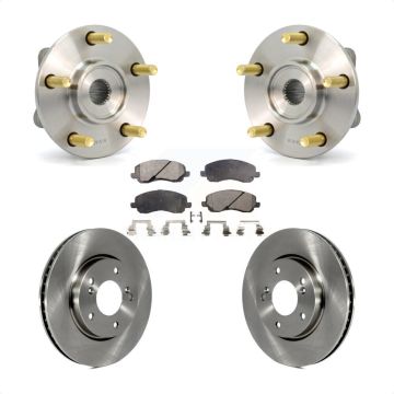 Front Hub Bearing Assembly Disc Brake Rotors And Pads Kit For 2008 Mitsubishi Galant 2.4L KBB-116435