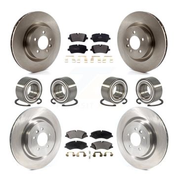 Front Rear Wheel Bearing Disc Brake Rotors And Pads Kit (10Pc) For Land Rover Range Sport KBB-116465