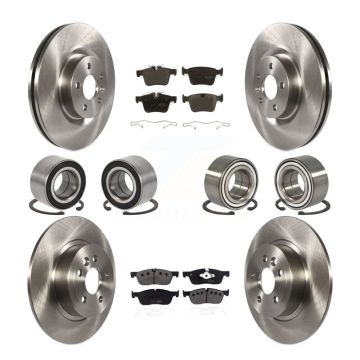 Front Rear Wheel Bearing Disc Brake Rotor And Pads Kit (10Pc) For Land Rover Range Evoque KBB-116467