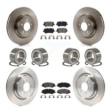 Front Rear Wheel Bearing Disc Brake Rotors And Pads Kit (10Pc) For Land Rover Range Sport KBB-116472