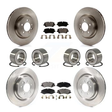 Front Rear Bearing Disc Brake Rotor And Ceramic Pad Kit (10Pc) For Land Rover Range Sport KBB-116477