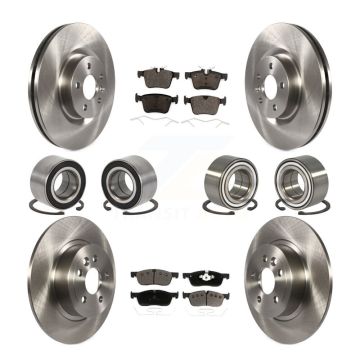 Front Rear Wheel Bearing Disc Brake Rotor And Pads Kit (10Pc) For Land Rover Range Evoque KBB-116479