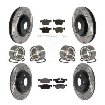Front Rear Bearing Coated Brake Rotor Pad Kit (10Pc) For 15-17 Land Rover Discovery Sport KBB-116486