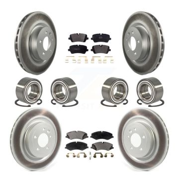 Front Rear Bearing Coated Disc Brake Rotor And Pads Kit (10Pc) For Land Rover Range Sport KBB-116503