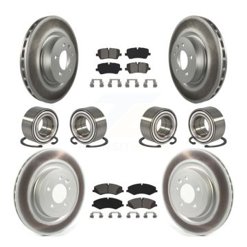 Front Rear Bearing Coated Disc Brake Rotor And Pads Kit (10Pc) For Land Rover Range Sport KBB-116511
