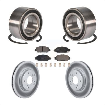 Front Wheel Bearing Coated Disc Brake Rotors And Pads Kit For 2017 Honda Accord LX-S KBB-116516