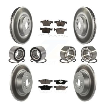 Front Rear Bearing Coated Disc Brake Rotor And Pad Kit (10Pc) For Land Rover Range Evoque KBB-116521