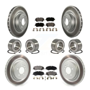 Front Rear Bearing Coated Disc Brake Rotor And Pads Kit (10Pc) For Land Rover Range Sport KBB-116523
