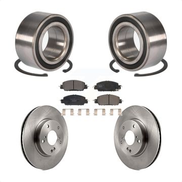 Front Wheel Bearing Disc Brake Rotors And Ceramic Pads Kit For 2017 Honda Accord LX-S KBB-116528