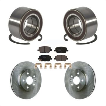 Front Wheel Bearing Disc Brake Rotors And Ceramic Pads Kit For 2018-2020 Chevrolet Sonic KBB-116530
