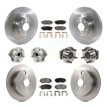 Front Rear Hub Bearings Disc Brake Rotors And Pads Kit (10Pc) For Toyota 86 Subaru BRZ KBB-116551