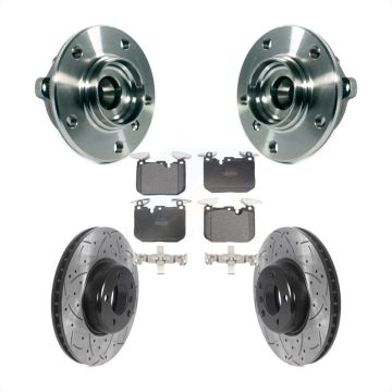 Front Hub Bearing Drill Slot Brake Rotor Pads Kit For BMW 328i xDrive 320i 228i 435i Gran KBB-116596
