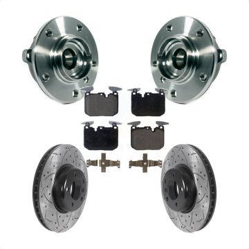 Front Hub Bearing Drill Slot Brake Rotor Pads Kit For BMW 328i xDrive 320i 228i 435i Gran KBB-116625