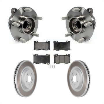 Front Hub Bearing Coat Brake Rotor Pad Kit For INFINITI Q50 G37 Nissan 370Z Q60 M37 Z Q70 KBB-116663