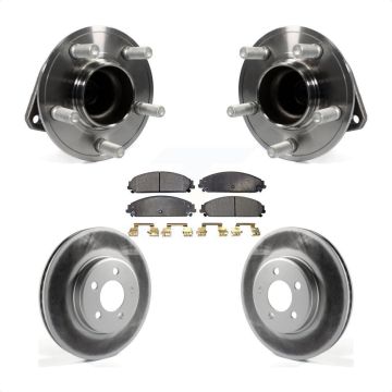 Front Hub Bearing Coated Brake Rotor Pad Kit For 2019 Dodge Charger Without Brembo Brakes KBB-116668