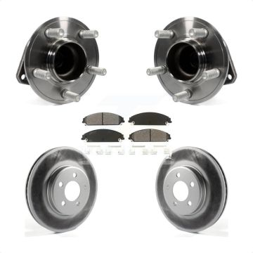 Front Hub Bearing Coated Brake Rotor Pad Kit For 2019 Dodge Charger Without Brembo Brakes KBB-116676