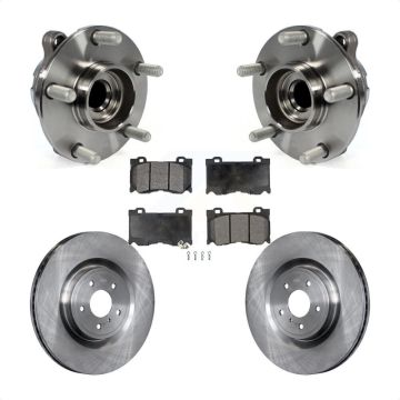 Front Hub Bearing Brake Rotor Pad Kit For INFINITI Q50 G37 Nissan 370Z Q60 M37 Z QX70 Q70 KBB-116687