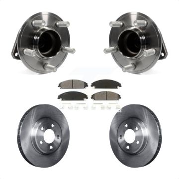 Front Hub Bearing Brake Rotor Pad Kit For Dodge Charger GT with RWD Without Brembo Brakes KBB-116699