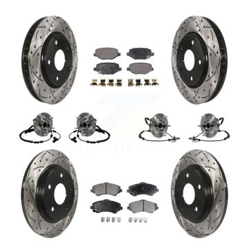 Front Rear Bearing Coat Brake Rotor Pads Kit (10Pc) For Dodge Grand Caravan Chrysler Town KBB-116786