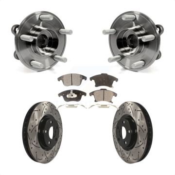 Front Bearing Drill Slot Brake Rotor Pad Kit For Ford Police Responder Hybrid SSV Plug-In KBB-116793