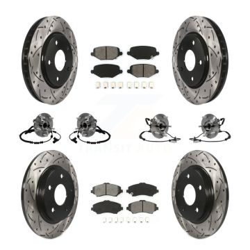 Front Rear Bearing Coat Brake Rotor Pads Kit (10Pc) For Dodge Grand Caravan Chrysler Town KBB-116796
