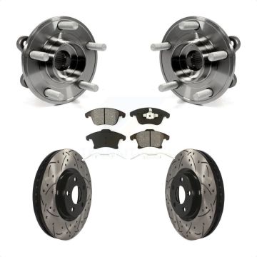 Front Bearing Drill Slot Brake Rotor Pad Kit For Ford Police Responder Hybrid SSV Plug-In KBB-116801
