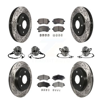 Front Rear Bearing Coat Brake Rotor Pads Kit (10Pc) For Dodge Grand Caravan Chrysler Town KBB-116805