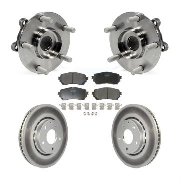 Front Hub Bearing Coated Brake Rotor & Pads Kit For 2019-2021 Mazda 6 Naturally Aspirated KBB-116818