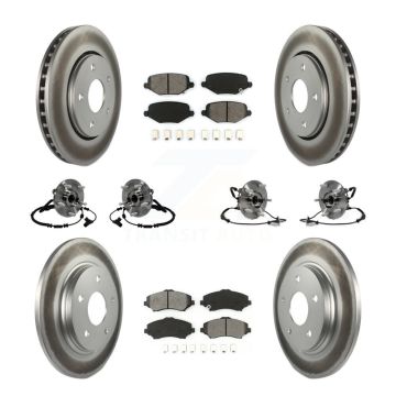 Front Rear Bearing Coat Brake Rotor Pads Kit (10Pc) For Dodge Grand Caravan Chrysler Town KBB-116825