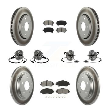 Front Rear Bearing Coat Brake Rotor Pads Kit (10Pc) For Dodge Grand Caravan Chrysler Town KBB-116826