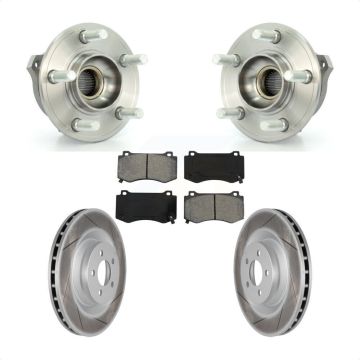Front Hub Bearing Coated Brake Rotor And Pad Kit For Dodge Charger Challenger GT with AWD KBB-116829