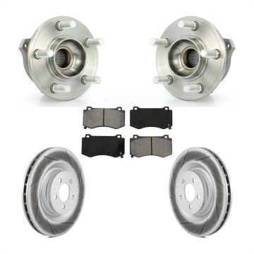 Front Hub Bearing Coated Brake Rotor And Pad Kit For Dodge Charger Challenger GT with AWD KBB-116830