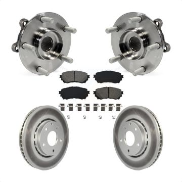 Front Hub Bearing Coated Brake Rotor & Pads Kit For 2019-2021 Mazda 6 Naturally Aspirated KBB-116831