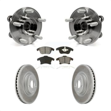 Front Hub Bearing Coated Brake Rotor Pad Kit For Ford Police Responder Hybrid SSV Plug-In KBB-116832