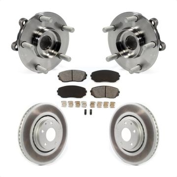Front Hub Bearing Assembly Coat Brake Rotor Pad Kit For 2019-2023 Mazda CX-5 Turbocharged KBB-116833