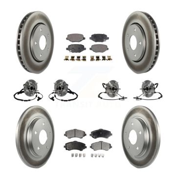 Front Rear Bearing Coat Brake Rotor Pads Kit (10Pc) For Dodge Grand Caravan Chrysler Town KBB-116837