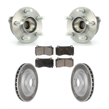Front Hub Bearing Coated Brake Rotor And Pad Kit For Dodge Charger Challenger GT with AWD KBB-116844