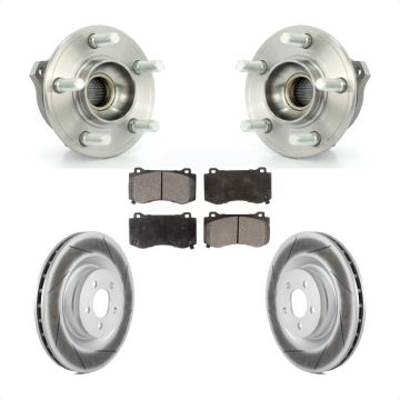Front Hub Bearing Coated Brake Rotor And Pad Kit For Dodge Charger Challenger GT with AWD KBB-116845