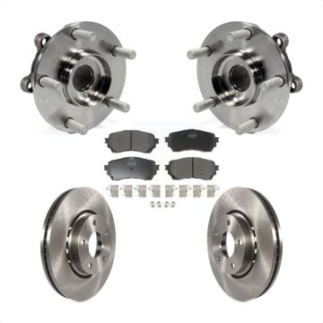 Front Hub Bearing Assembly Brake Rotor Pads Kit For 2019-2021 Mazda 6 Naturally Aspirated KBB-116848