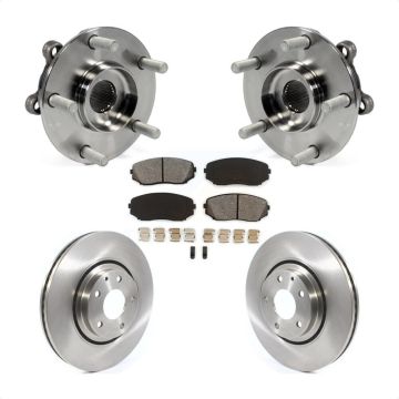 Front Hub Bearing Assembly Disc Brake Rotor Pad Kit For 2019-2023 Mazda CX-5 Turbocharged KBB-116850
