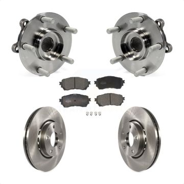Front Hub Bearing Assembly Brake Rotor Pads Kit For 2019-2021 Mazda 6 Naturally Aspirated KBB-116855