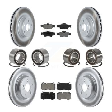 Front Rear Bearings Coated Disc Brake Rotors And Pads Kit (10Pc) For Mercedes-Benz S350 KBB-116867